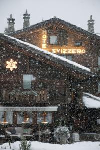 Chalet Svizzero að vetri til