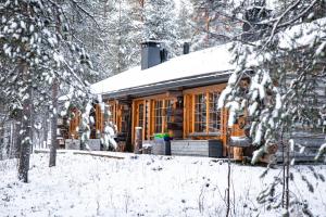 a cabin in the woods in the snow at Holiday In Lapland - Pikkurakka 4 A 3 in Levi