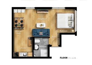 Pelan lantai bagi Arbio I Spacious Apart near Auensee