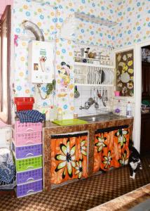 a kitchen in a doll house with a sink at Tetouan house in Tetouan