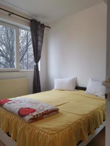En eller flere senge i et værelse på Apartament Ana Poiana Brasov