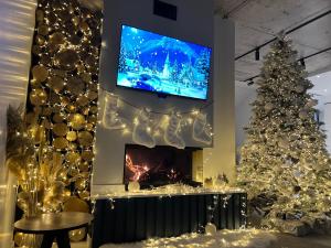 TV a/nebo společenská místnost v ubytování WHITE HOUSE YEREVAN
