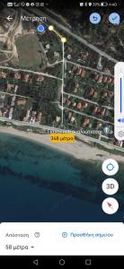 a screenshot of a google maps page of a beach at Nikitas Apartment in Kanali