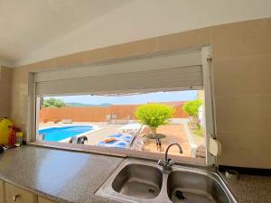 The swimming pool at or close to Bright Villa in Vidreres with Private Pool and Jacuzzi