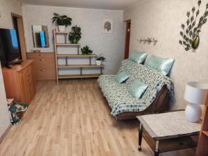 Ένα ή περισσότερα κρεβάτια σε δωμάτιο στο Sunny apartments