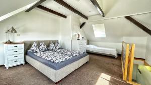 Katil atau katil-katil dalam bilik di Ferienwohnung 1010 mit Seeblick