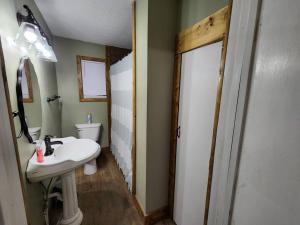 un baño con lavabo e inodoro en Spacious Family Farmhouse, en Pikeville 12 fotos más