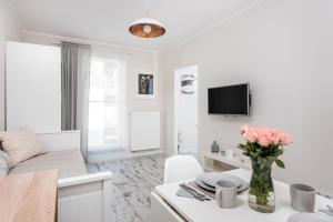 Televízia a/alebo spoločenská miestnosť v ubytovaní Ślusarska Apartment 2