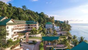 an aerial view of a resort next to the ocean at KaiBaeBeach GrandView in Ko Chang