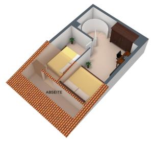 una rappresentazione di una configurazione della casa di Ferienanlage Neuschwansteinblick Ferienwohnung 129 a Füssen