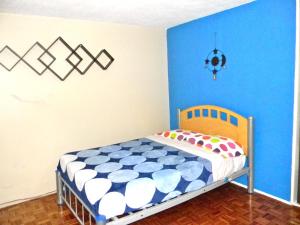 Postel nebo postele na pokoji v ubytování B&B México Roma Norte