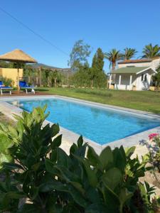 a swimming pool in front of a house at Villetta La Cellula in Casa Alzi