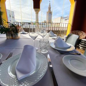 Reštaurácia alebo iné gastronomické zariadenie v ubytovaní Palacio Pinello