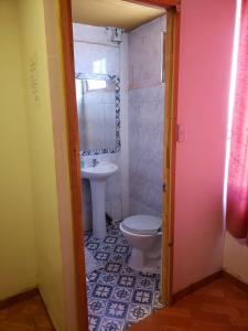 ein Bad mit einem WC und einem Waschbecken in der Unterkunft Katchi in San Pedro de Atacama