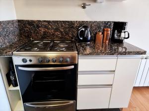 a kitchen with a stove and a counter top at UBICACION PERFECTA Y CONFORT- 5TA SECCION in Mendoza