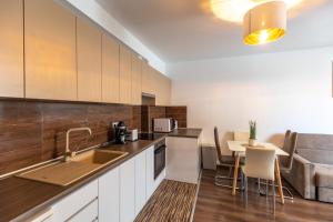 Kuchyňa alebo kuchynka v ubytovaní LÉO Apartment