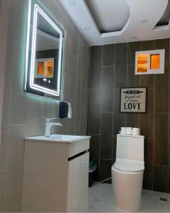Koupelna v ubytování Hotel Reloj