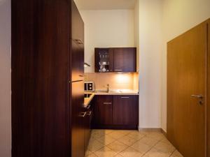 A kitchen or kitchenette at Cozy Central Apt with Garage at GOZSDU Passage