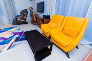 Terraform Hotelにあるテレビまたはエンターテインメントセンター