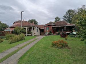 una casa con un patio de césped y un camino de entrada en Markov konak, en Babušnica