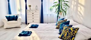 Posteľ alebo postele v izbe v ubytovaní Apartament Kaczyniec 10