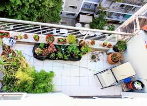 an overhead view of plants on a building at Recoleta Loft con Terrazas in Buenos Aires