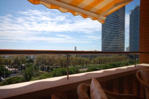 A balcony or terrace at Lets Holidays Apartment Sea Views in Barcelona