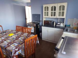 Dapur atau dapur kecil di cabañas Dany