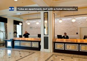 Fuajee või vastuvõtt majutusasutuses Deluxe Union Square Suites