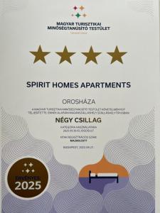 オロシュハーザにあるSpirit Homes Apartmentsの霊家電のポスター