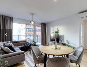 A seating area at Klinger apartment