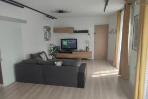 Televízia a/alebo spoločenská miestnosť v ubytovaní Appartement au centre du monde selon Dali