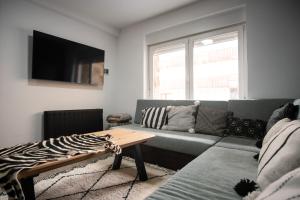 A television and/or entertainment centre at EDELWEISS HOUSE - Parking y Wifi GRATIS