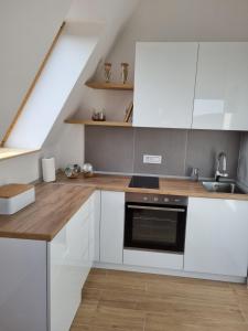 Dapur atau dapur kecil di Apartman Suzi