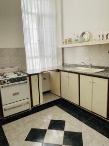 a kitchen with a stove and a sink at V.60 in Nueve de Julio