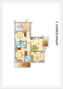 Plán poschodí v ubytovaní Appartement Oskar