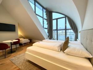 Voodi või voodid majutusasutuse Blackhome Wien I contactless check-in toas