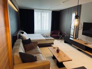 TV a/nebo společenská místnost v ubytování Woodside Apartman Kopaonik 315