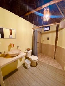 Koupelna v ubytování Cabanas Jaalkab