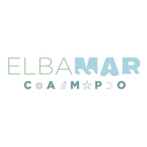 a logo for elizabeth barari a mmp podcast at Elbamar Marina Di Campo in Marina di Campo