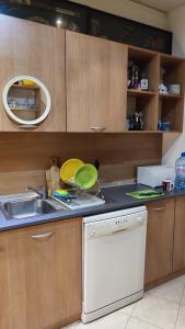 a kitchen with a sink and a dishwasher at Apartments in Ramada 2 Complex in Bansko