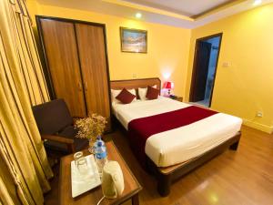 Krevet ili kreveti u jedinici u okviru objekta Thamel Grand Hotel