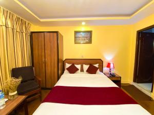 Krevet ili kreveti u jedinici u okviru objekta Thamel Grand Hotel
