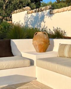 A seating area at Trullo Falco