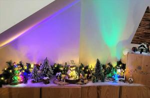 a display of christmas trees and christmas lights at Stella del Garda in Lazise