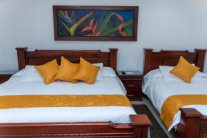 Postel nebo postele na pokoji v ubytování Hotel Aires del Quindío Armenia