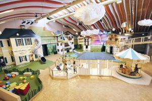 an overhead view of a childrens play area in a building at Spa & Resort Bachmair Weissach, LUXURY FAMILY RESORT in Rottach-Egern