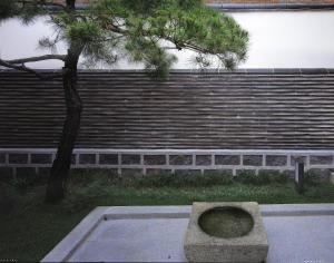a tree sitting next to a bench with a toilet at Renewal Open!!! Entire Place, Traditional Stay Xiwoo , 時雨 시우 한옥독채 in Seoul