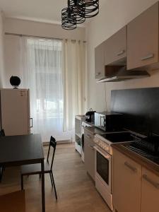 Kuchyň nebo kuchyňský kout v ubytování Gemütliches, neues 2. Zimmer Apartment am Ufer