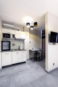 Virtuve vai virtuves zona naktsmītnē Magnetic apartment Nowogrodzka A